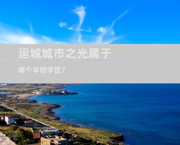 运城城市之光属于哪个学校学区？